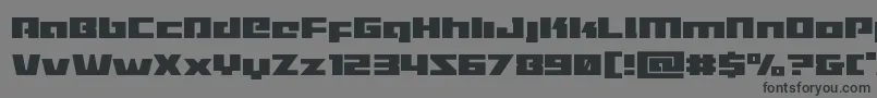 Turbocharge-Schriftart – Schwarze Schriften auf grauem Hintergrund