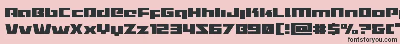 Turbocharge Font – Black Fonts on Pink Background