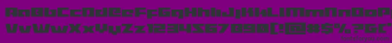 Fonte Turbocharge – fontes pretas em um fundo violeta