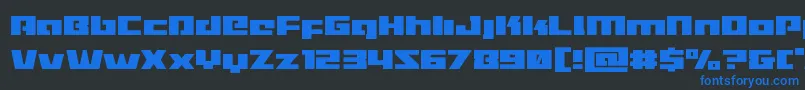 Turbocharge Font – Blue Fonts on Black Background