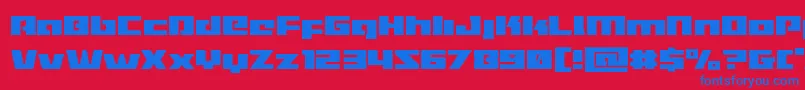 fuente Turbocharge – Fuentes Azules Sobre Fondo Rojo