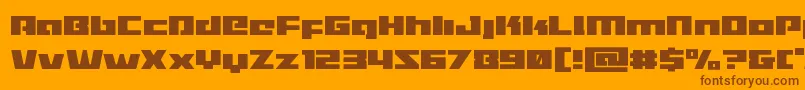 Turbocharge Font – Brown Fonts on Orange Background