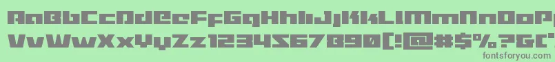 Turbocharge Font – Gray Fonts on Green Background