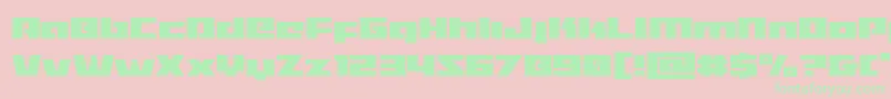 Turbocharge Font – Green Fonts on Pink Background