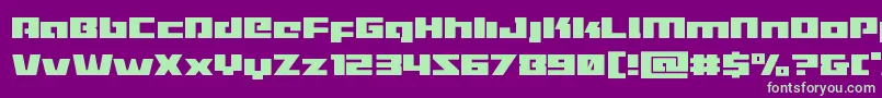 Turbocharge Font – Green Fonts on Purple Background