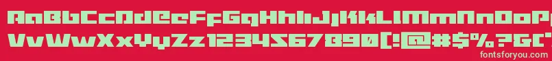 Turbocharge Font – Green Fonts on Red Background