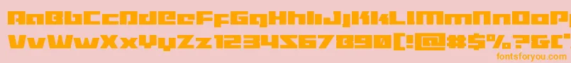 Turbocharge Font – Orange Fonts on Pink Background