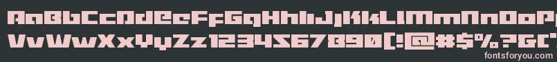 Turbocharge Font – Pink Fonts on Black Background