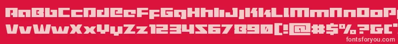 Turbocharge Font – Pink Fonts on Red Background