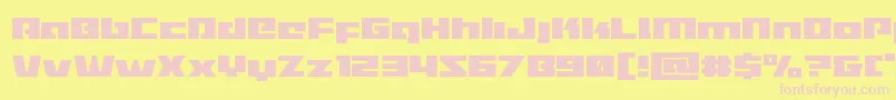 Turbocharge Font – Pink Fonts on Yellow Background