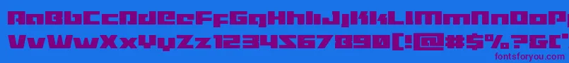 Turbocharge Font – Purple Fonts on Blue Background