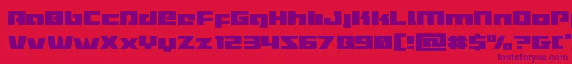 Turbocharge Font – Purple Fonts on Red Background