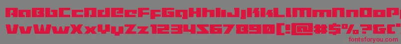 Turbocharge Font – Red Fonts on Gray Background