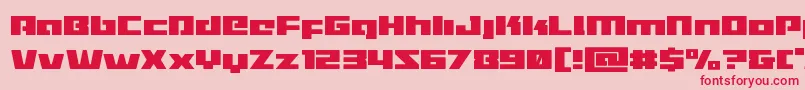Turbocharge Font – Red Fonts on Pink Background