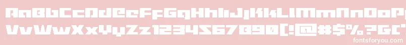 Turbocharge Font – White Fonts on Pink Background