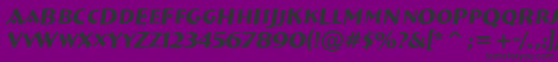 ABremencapsItalic-Schriftart – Schwarze Schriften auf violettem Hintergrund