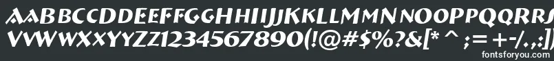 ABremencapsItalic Font – White Fonts on Black Background