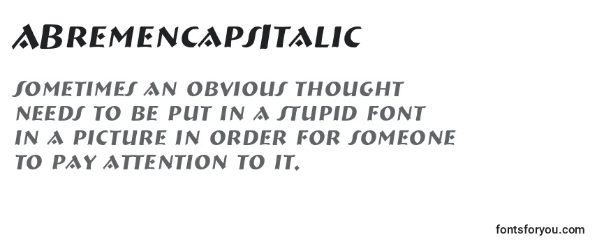 ABremencapsItalic Font