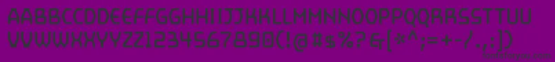 Czcionka MainframeOpto – czarne czcionki na fioletowym tle