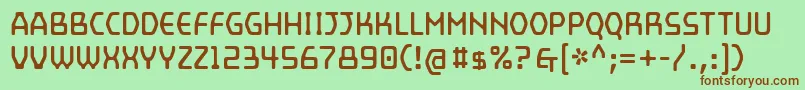 MainframeOpto Font – Brown Fonts on Green Background