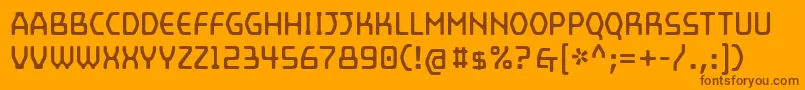 MainframeOpto Font – Brown Fonts on Orange Background