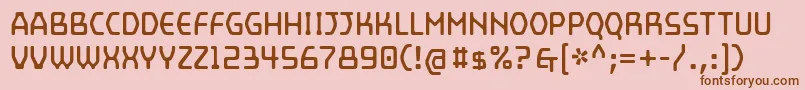 MainframeOpto Font – Brown Fonts on Pink Background