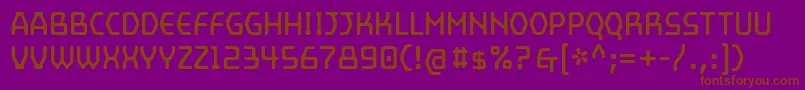 MainframeOpto Font – Brown Fonts on Purple Background