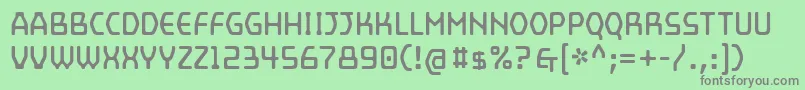 MainframeOpto Font – Gray Fonts on Green Background