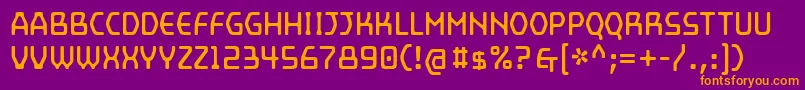 MainframeOpto Font – Orange Fonts on Purple Background