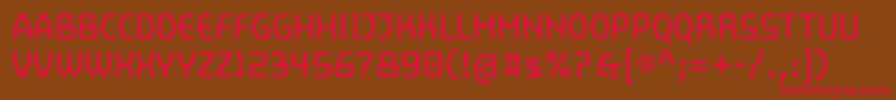 MainframeOpto Font – Red Fonts on Brown Background
