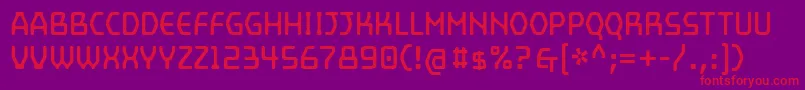 MainframeOpto Font – Red Fonts on Purple Background