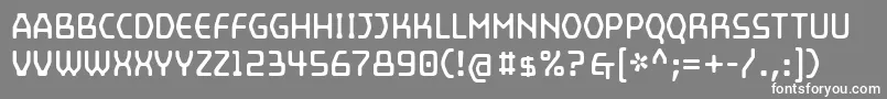 MainframeOpto Font – White Fonts on Gray Background