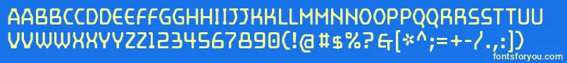 Шрифт MainframeOpto – жёлтые шрифты на синем фоне