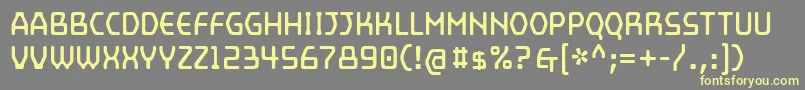 MainframeOpto Font – Yellow Fonts on Gray Background