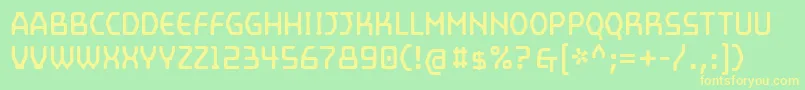 MainframeOpto Font – Yellow Fonts on Green Background