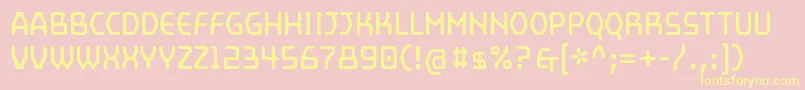 MainframeOpto Font – Yellow Fonts on Pink Background