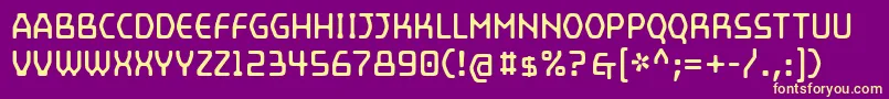 MainframeOpto Font – Yellow Fonts on Purple Background