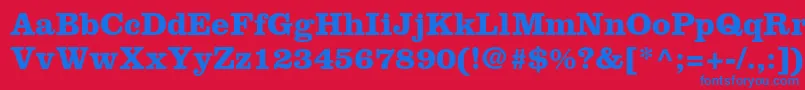 ClarendonltstdBold Font – Blue Fonts on Red Background