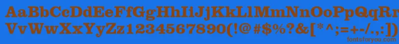 Шрифт ClarendonltstdBold – коричневые шрифты на синем фоне