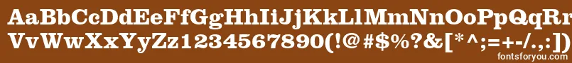 フォントClarendonltstdBold – 茶色の背景に白い文字