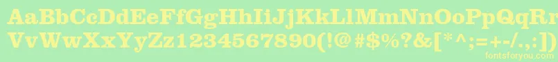 ClarendonltstdBold Font – Yellow Fonts on Green Background