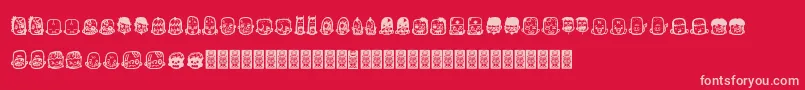 Zombiz Font – Pink Fonts on Red Background