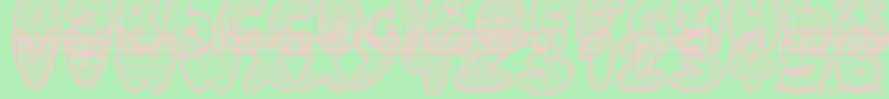 DoodleGum Font – Pink Fonts on Green Background