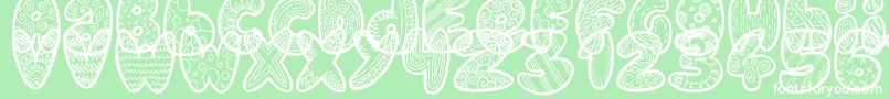 DoodleGum Font – White Fonts on Green Background