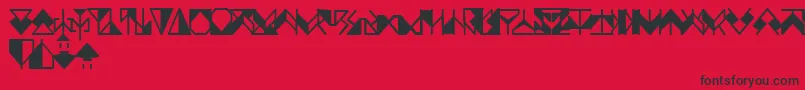 Fonte Ergonomix – fontes pretas em um fundo vermelho