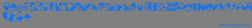 Ergonomix-Schriftart – Blaue Schriften auf grauem Hintergrund