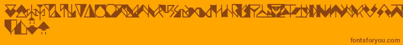 Ergonomix Font – Brown Fonts on Orange Background