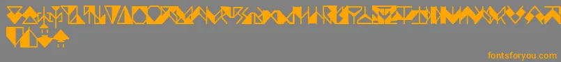 Ergonomix-Schriftart – Orangefarbene Schriften auf grauem Hintergrund