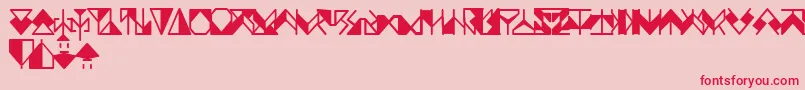 Ergonomix-Schriftart – Rote Schriften auf rosa Hintergrund