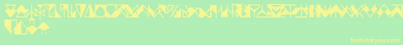Ergonomix Font – Yellow Fonts on Green Background